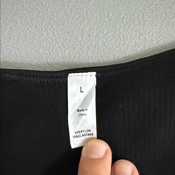 Square Neck Ribbed Unitard - Picture 2 of 4